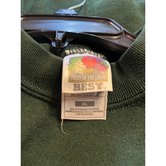 Vintage Disney Pooh & Tigger Green Sweatshirt XL fruit of the loom tag crewneck - Picture 4 of 11